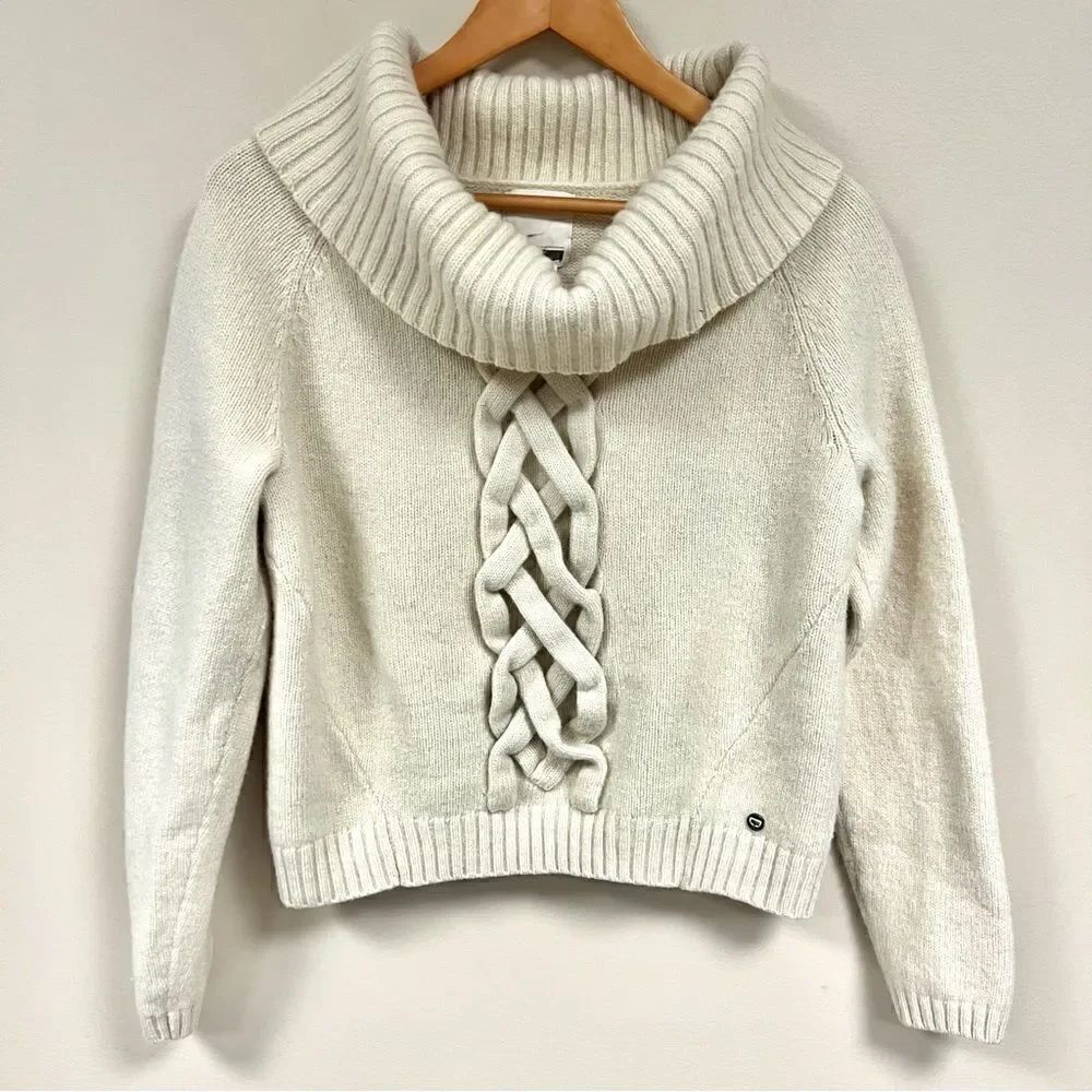 Levi’s cream colored wool cowlneck sweater Sz M